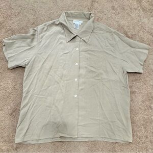 Principles Plus Size 18 Women’s Tan Short Sleeve Button Down Shirt